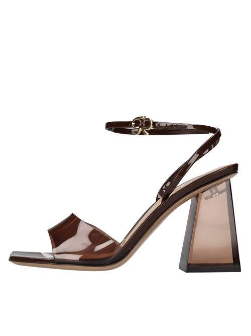  GIANVITO ROSSI | COSMIC SANDAL 85 GLASS+VERN.MARRONE